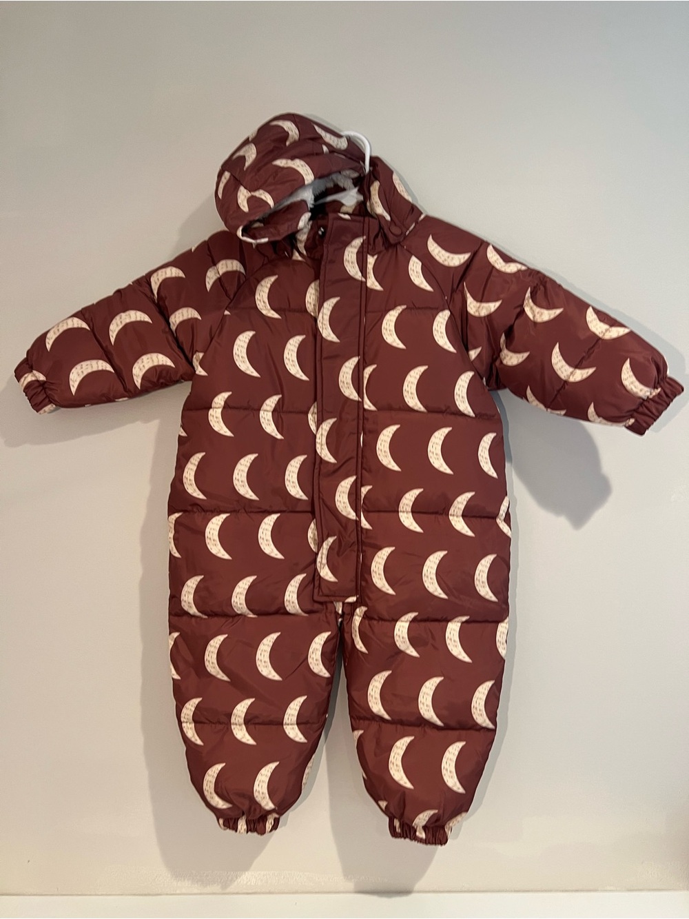 Rylee + Cru Brick Moon Puffer One Piece Snowsuit 18-24 Months Maroon